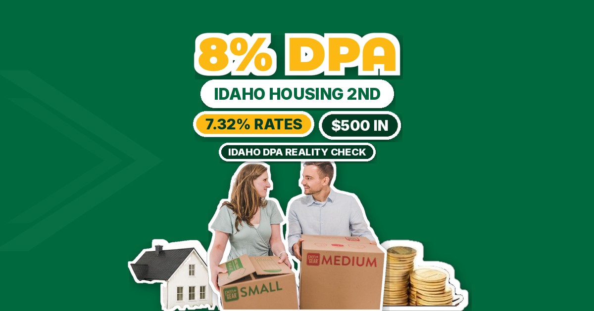 Idaho Housing Down Payment Assistance at 7.32%: What the 8% Second Mortgage Really Costs (Oct 2026) image