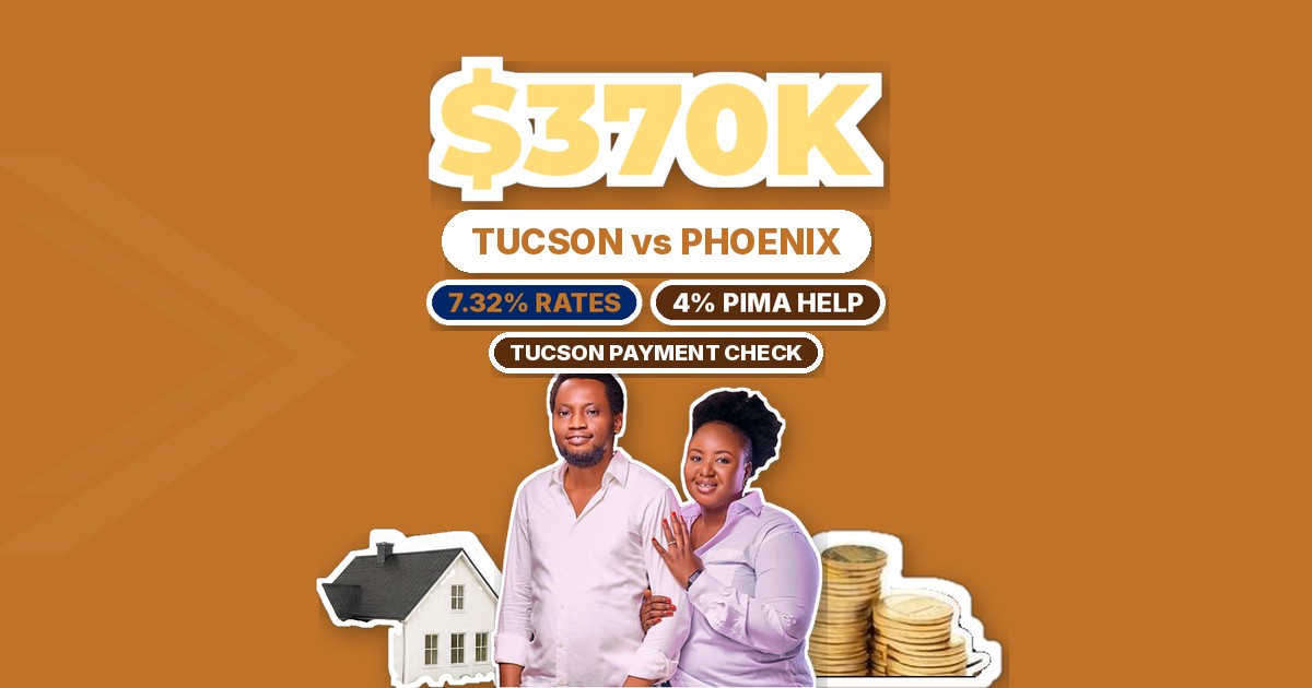 Buying in Tucson at 7.32%: The $370,000 Payment, Pima County's 4% Help, and the Phoenix Gap (Oct 2026) image